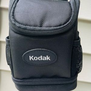 KODAK Camera Case Padded Black Zippered Pouch Bag Belt Loop  6" x 5" Pockets VGC